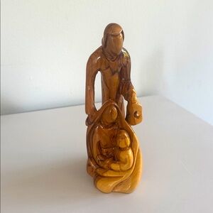 NEW 8” Mary Joseph Jesus Holy Family Olive Wood Carving Sculpture Christmas ✝️